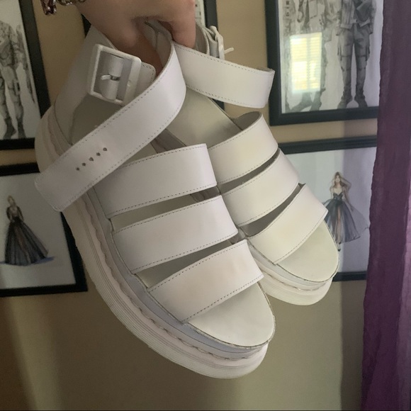 Dr Martens Clarissa White Sandals - Picture 2 of 5